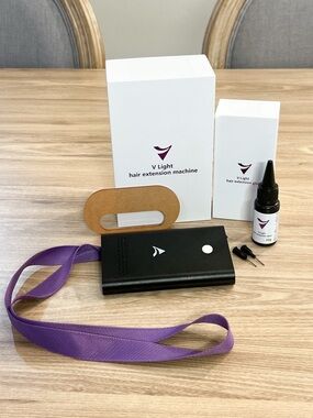 V-Light Hair Extension Machine Tool with free Bonus Hair Extension Glue
